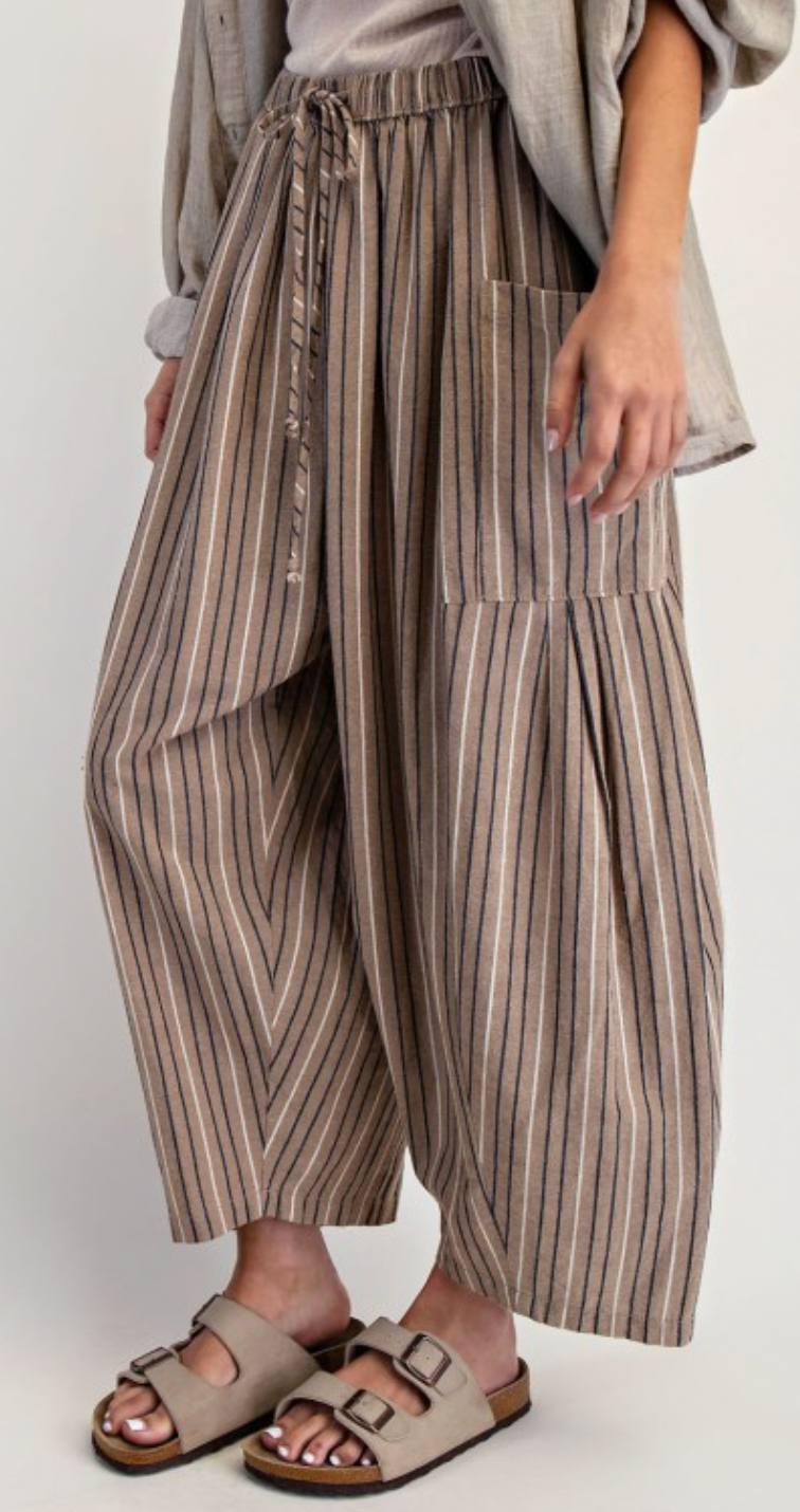 unboxing wide stripe pants