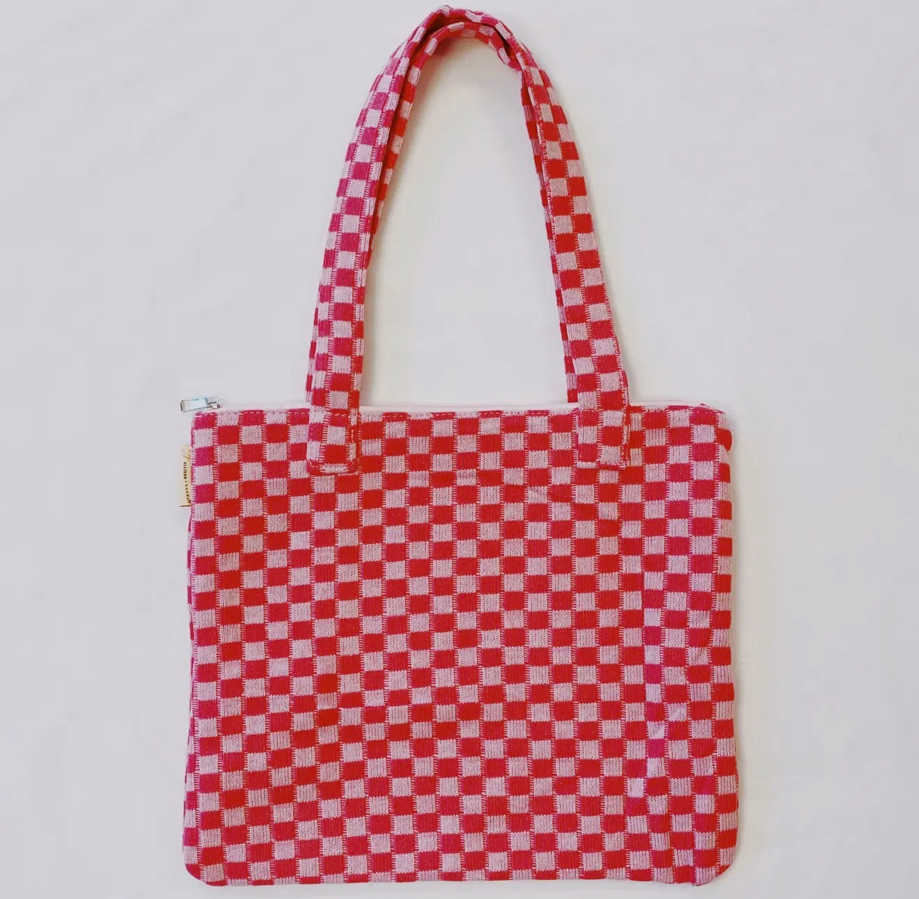 Checkered tote bag