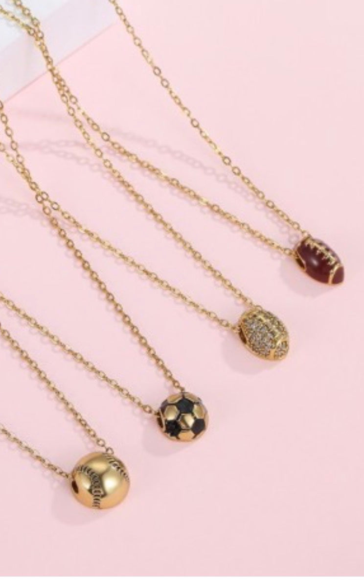 Soccer ball necklace