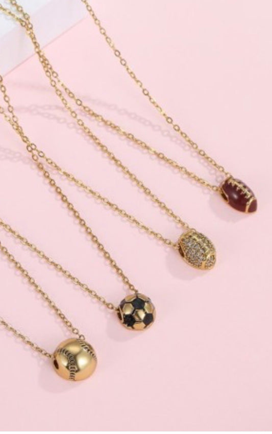 Soccer ball necklace