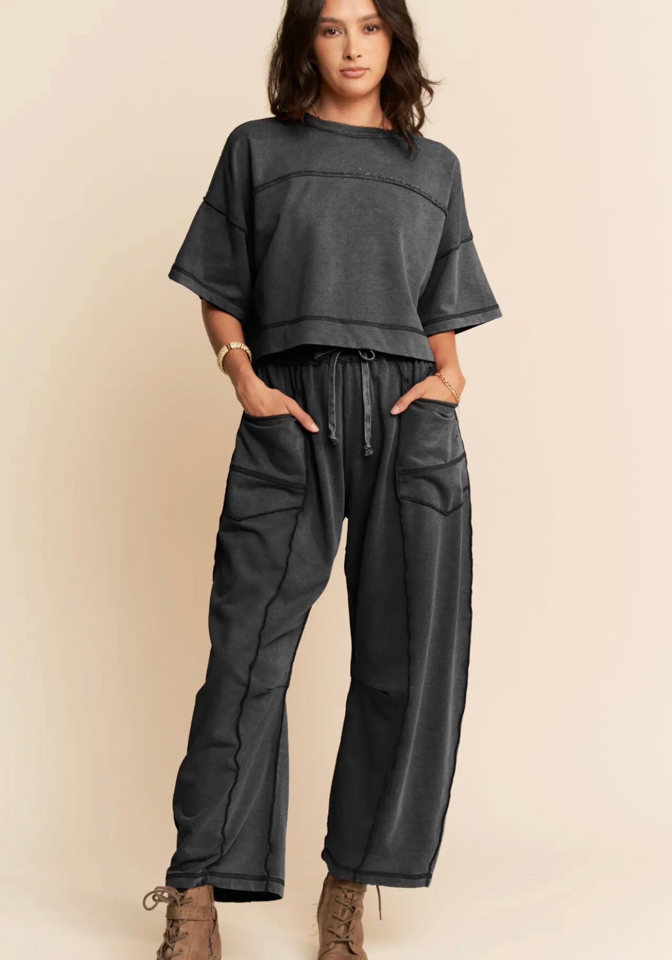 davi & dani set black PANTS ONLY