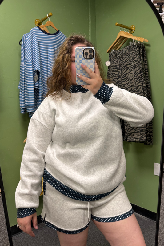 Polka dot mockneck set